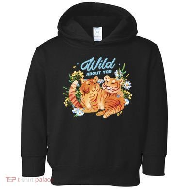 Wild About You Cute Tiger Couple Toddler Hoodie