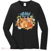 Wild About You Cute Tiger Couple Women's Long Sleeve Shirt thumb 0