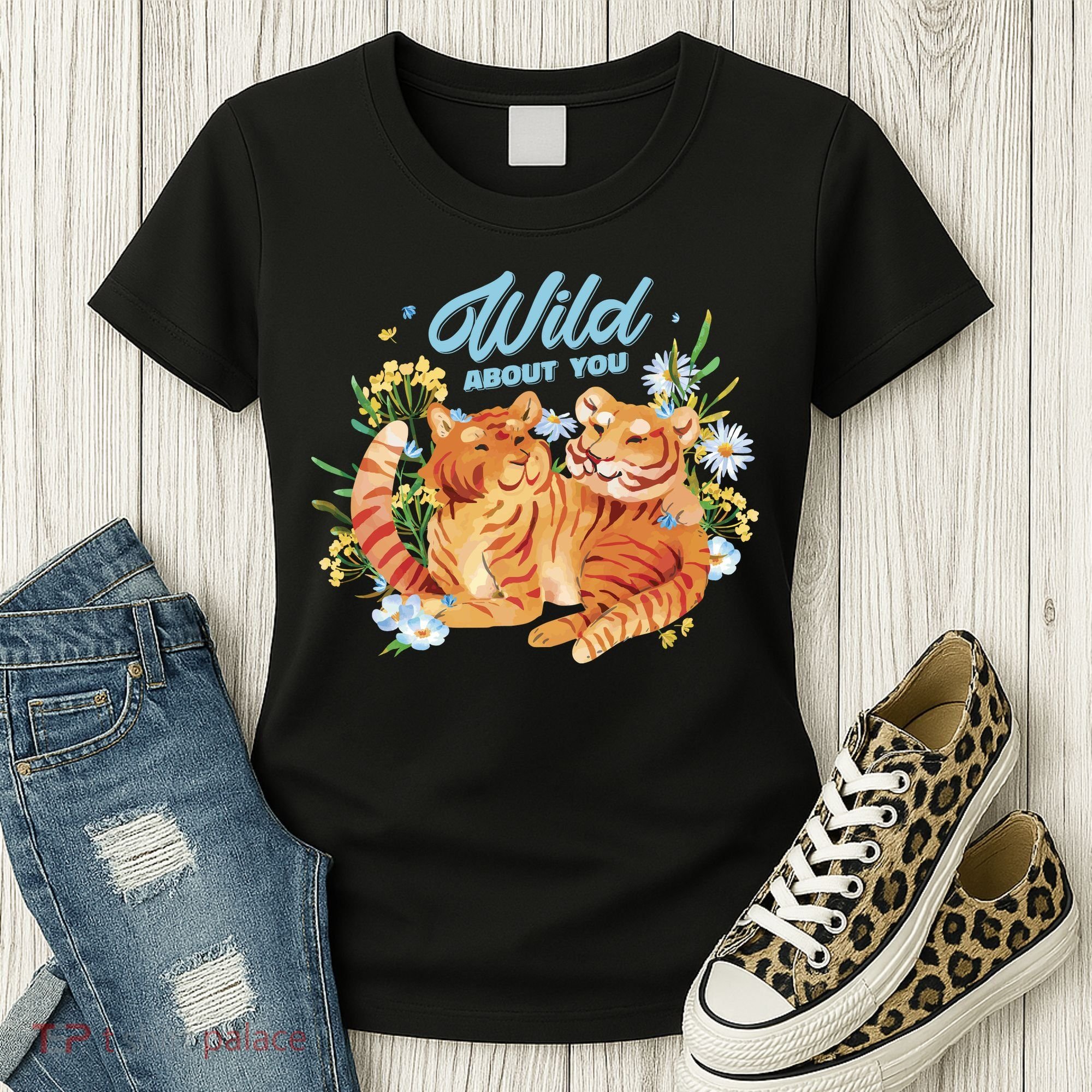 Wild About You Cute Tiger Couple Women's T-Shirt