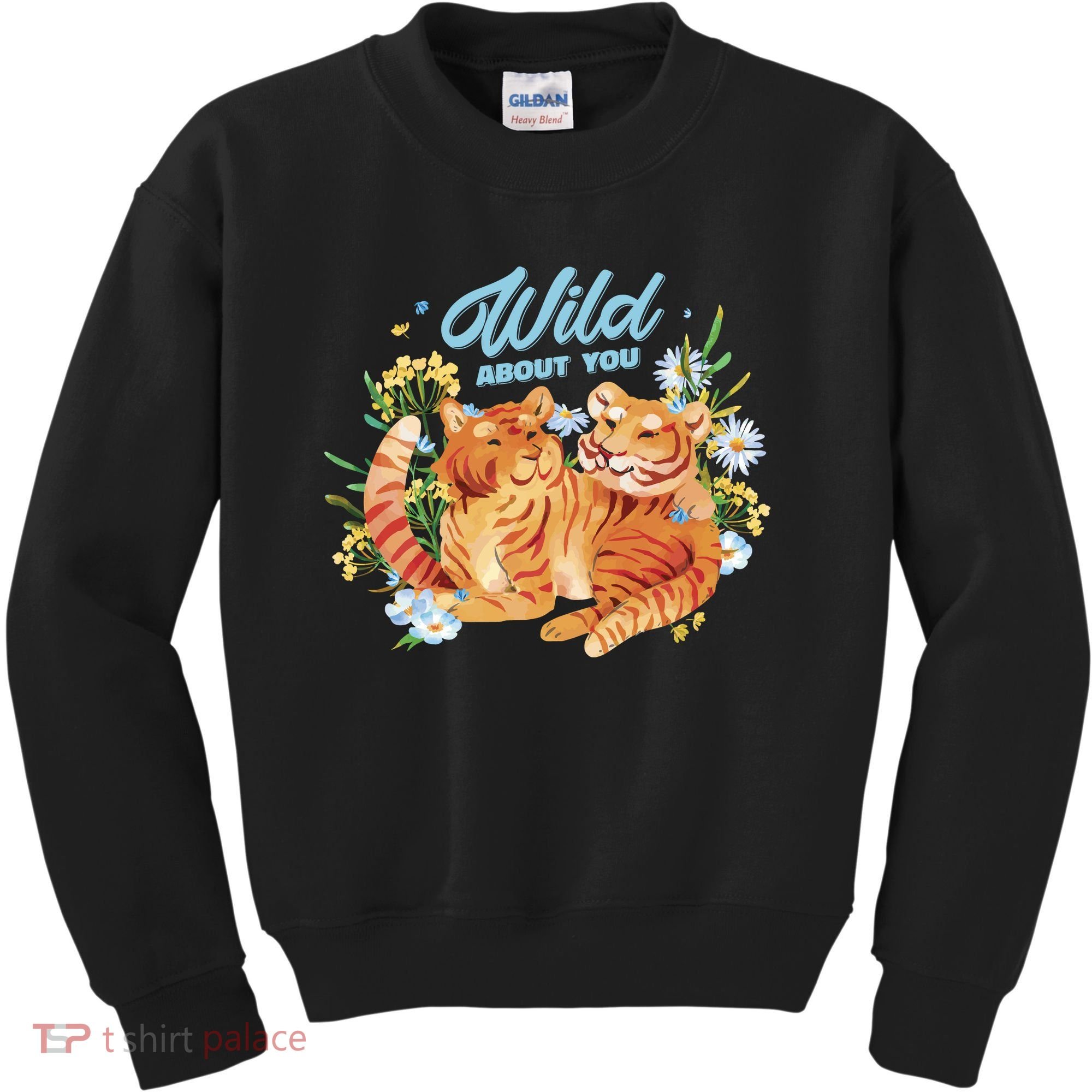 Wild About You Cute Tiger Couple Kids Sweatshirt