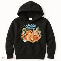 Wild About You Cute Tiger Couple Kids Hoodie thumb 0