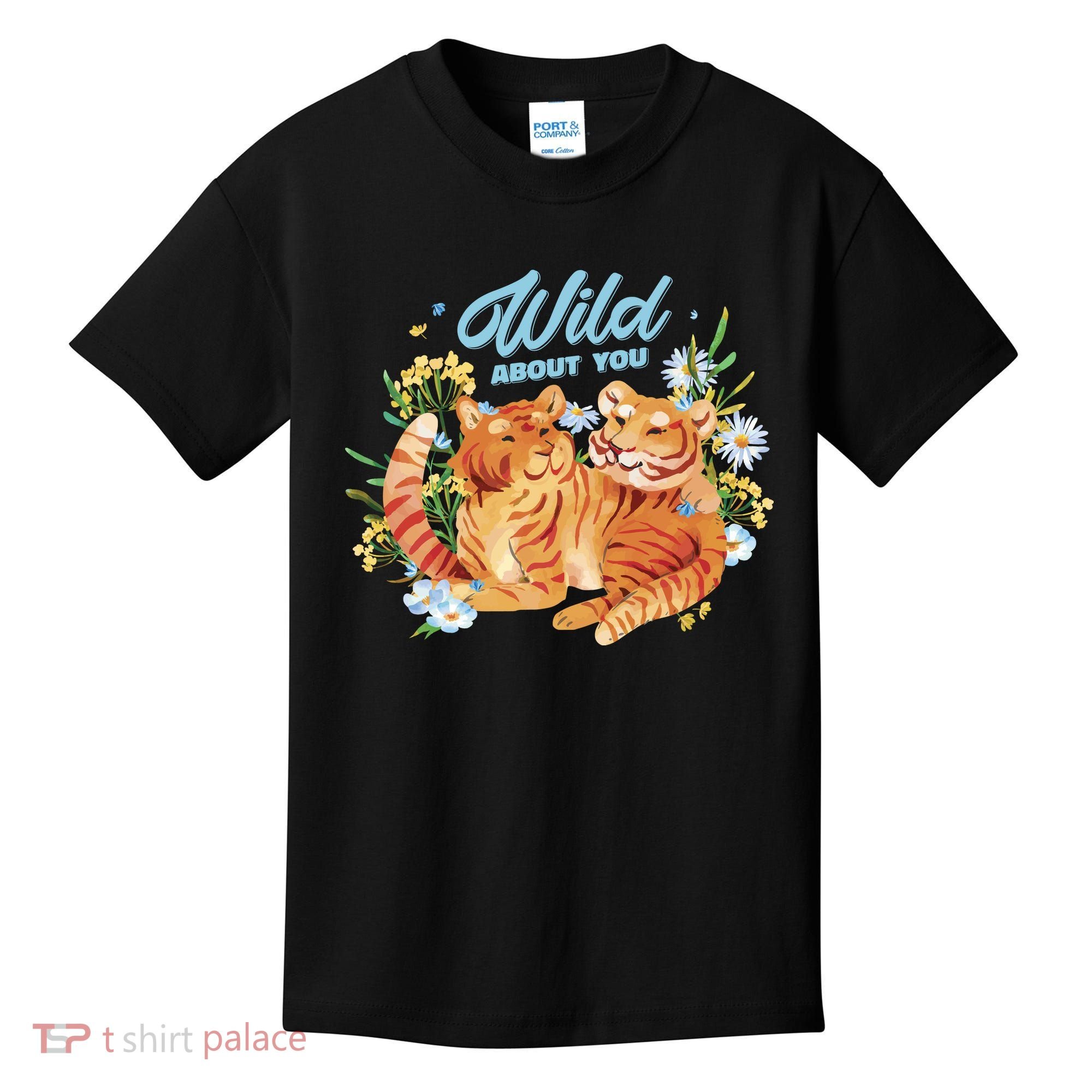Wild About You Cute Tiger Couple Kids T-Shirt