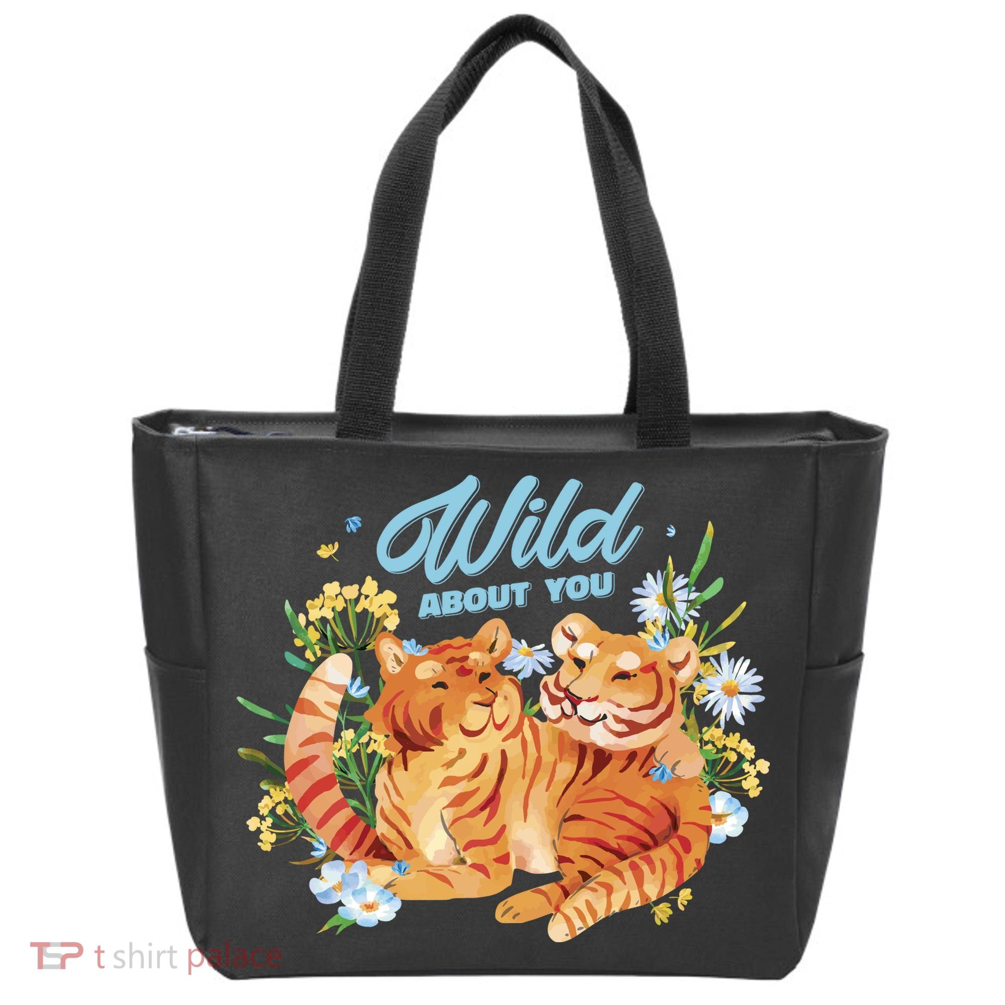 Wild About You Cute Tiger Couple Tote Bag
