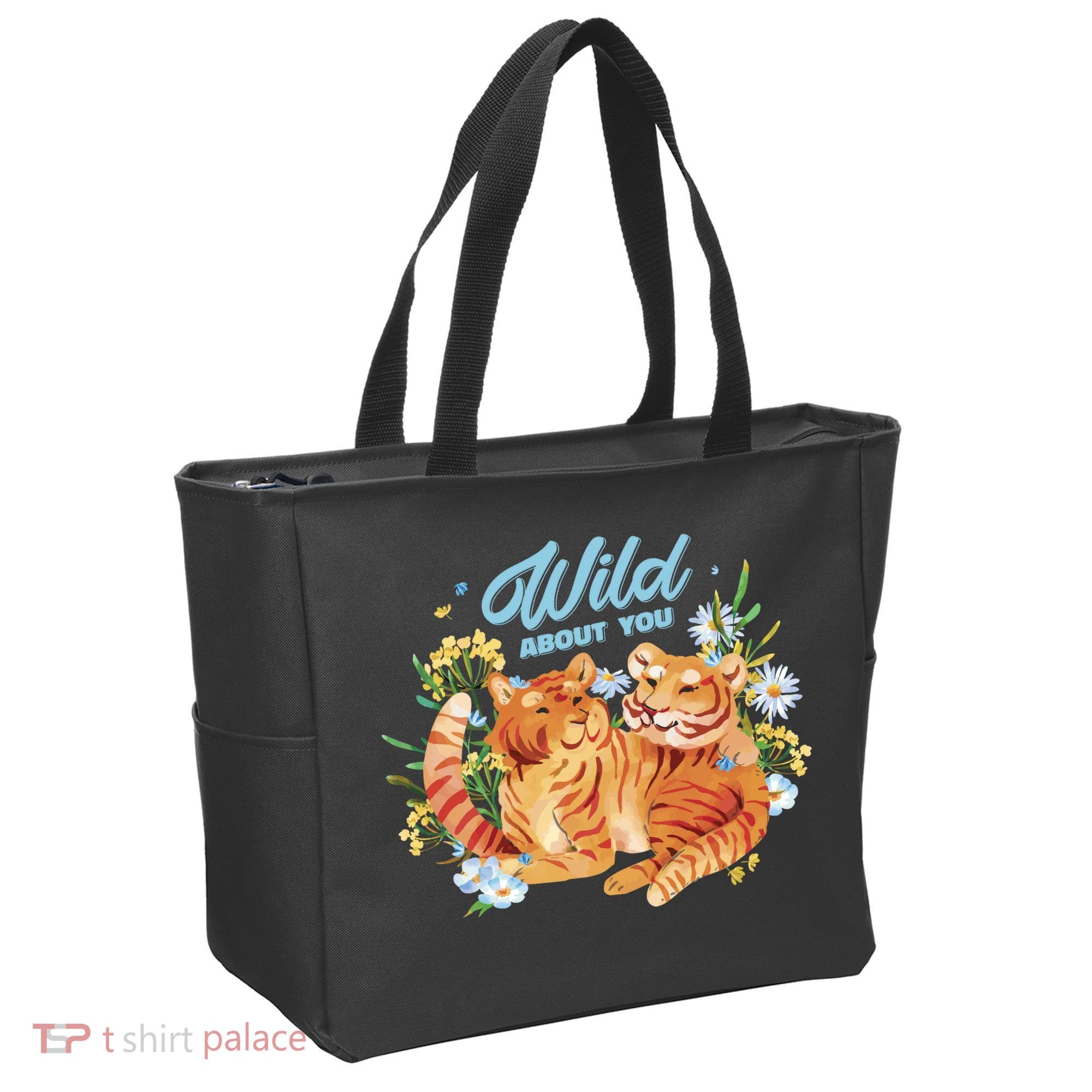 Wild About You Cute Tiger Couple Tote Bag