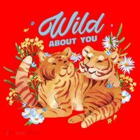 Wild About You Cute Tiger Couple Santa Hat thumb 1