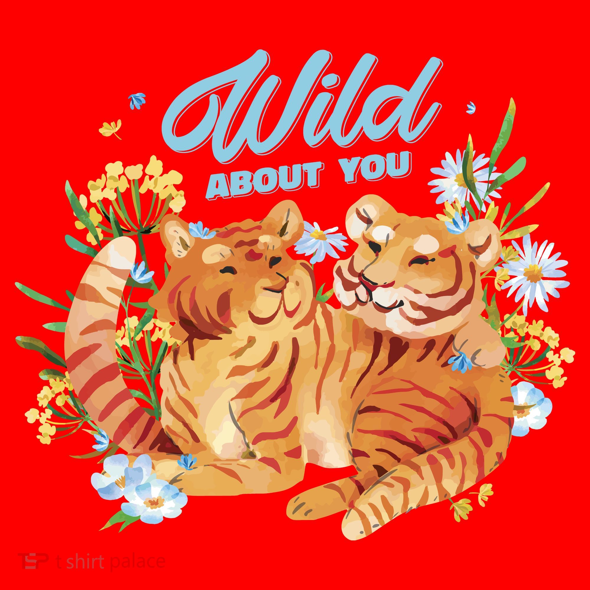 Wild About You Cute Tiger Couple Santa Hat