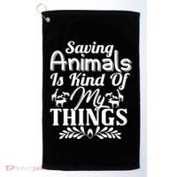 Wildlife Animals Zoo Keeper Graphic Golf Towel thumb 0