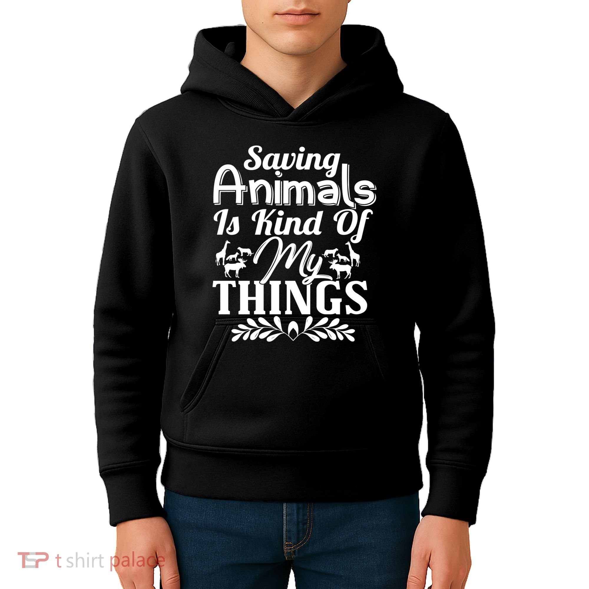 Wildlife Animals Zoo Keeper Graphic Kids Hoodie