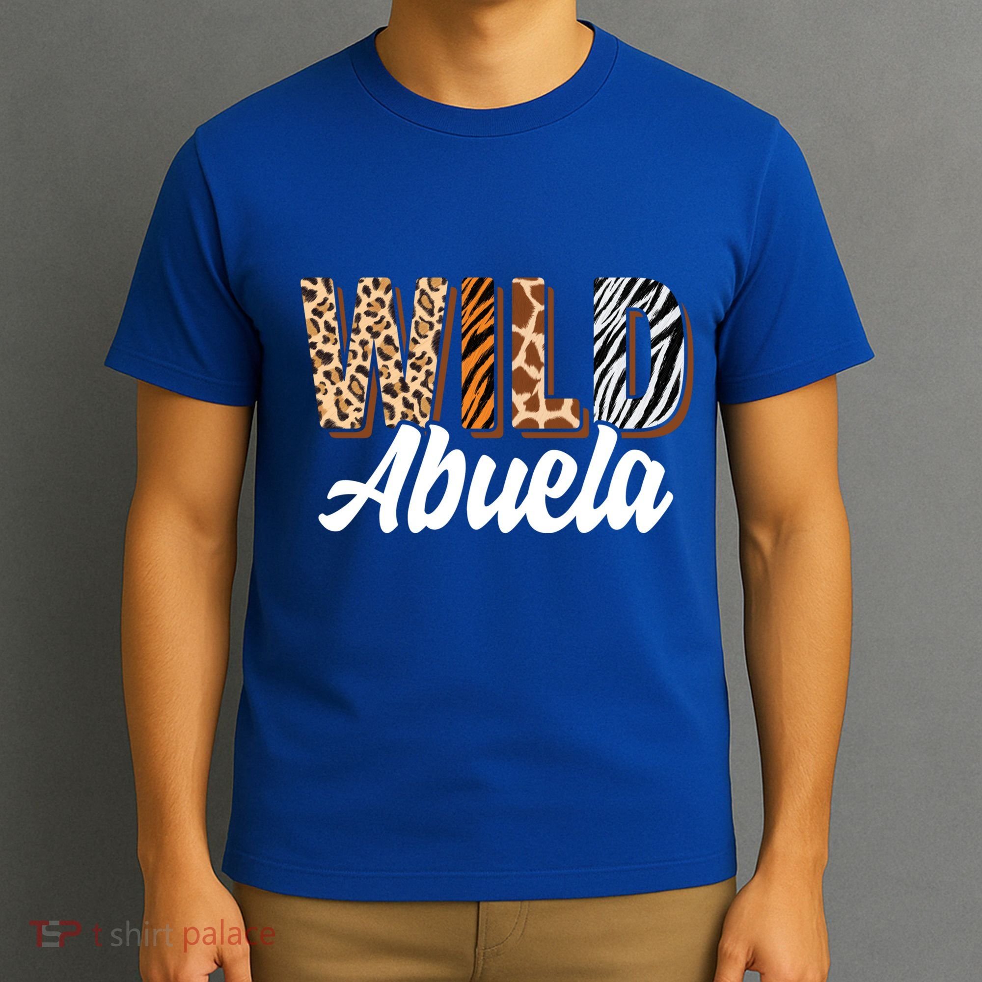 Wild Abuela Zoo Born Two Be Wild Bgiftday Safari Jungle Animal Gift T-Shirt