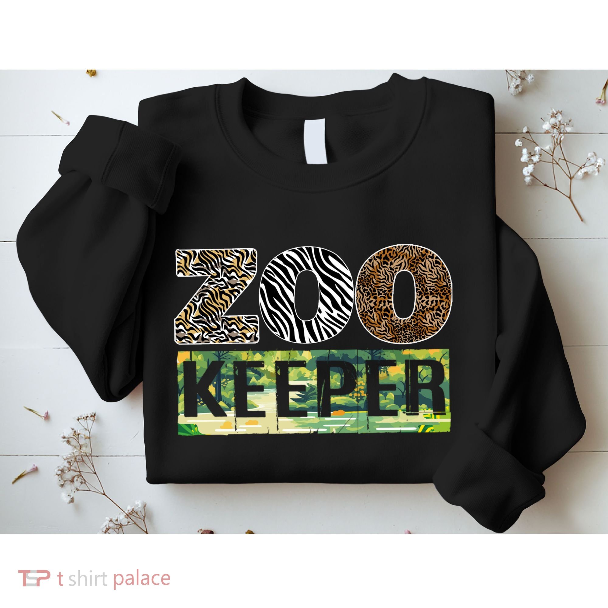 Wildlife Animals Zoo Keeper Graphic Sweatshirt