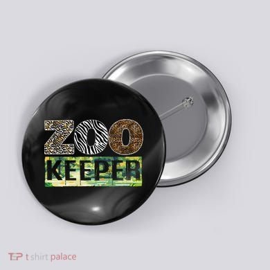 Wildlife Animals Zoo Keeper Graphic Button