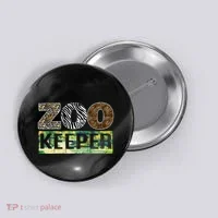 Wildlife Animals Zoo Keeper Graphic Button thumb 0