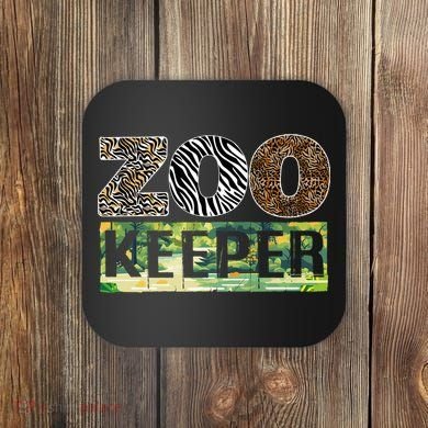 Wildlife Animals Zoo Keeper Graphic Coaster