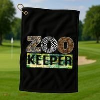Wildlife Animals Zoo Keeper Graphic Golf Towel thumb 1