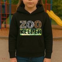 Wildlife Animals Zoo Keeper Graphic Kids Hoodie thumb 3