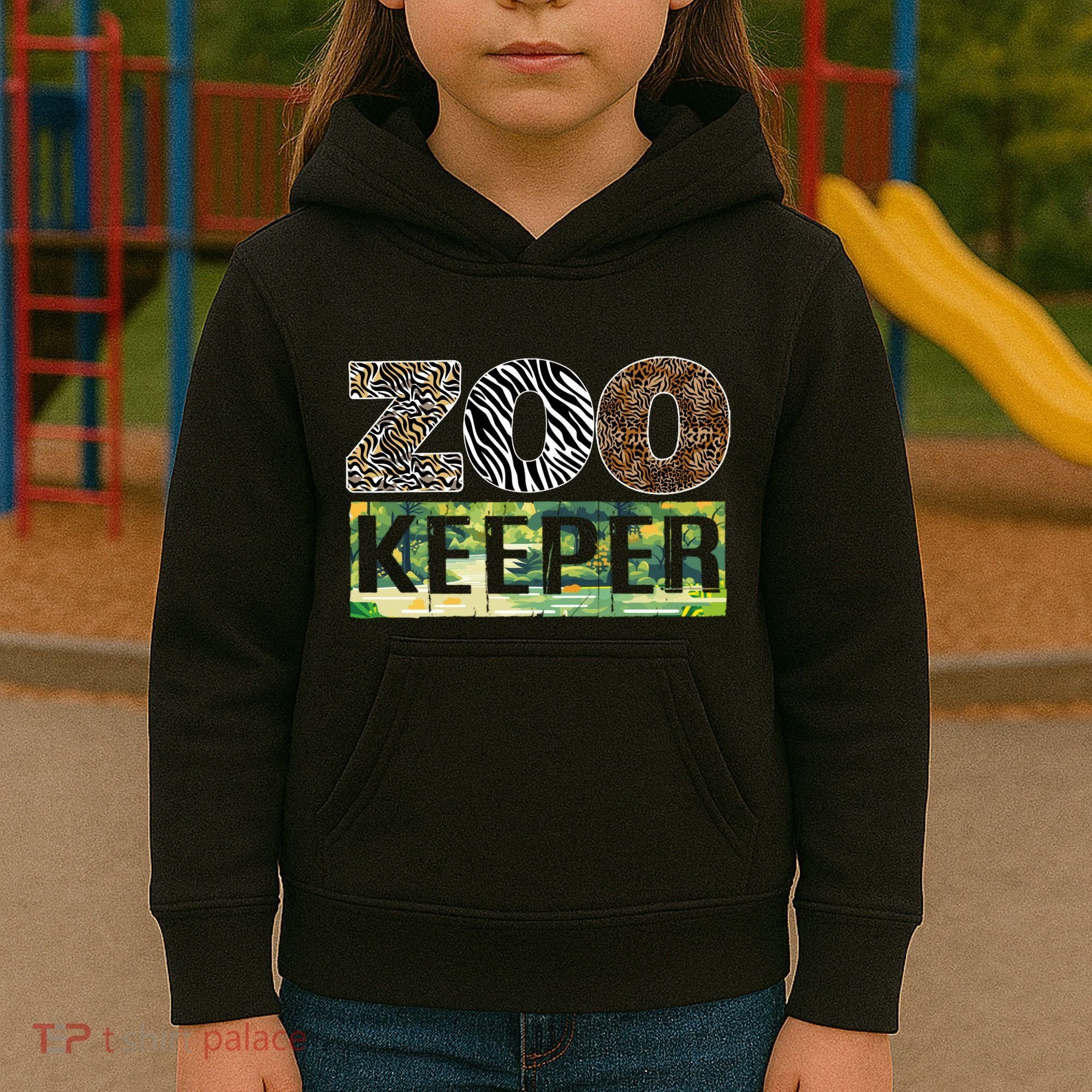 Wildlife Animals Zoo Keeper Graphic Kids Hoodie