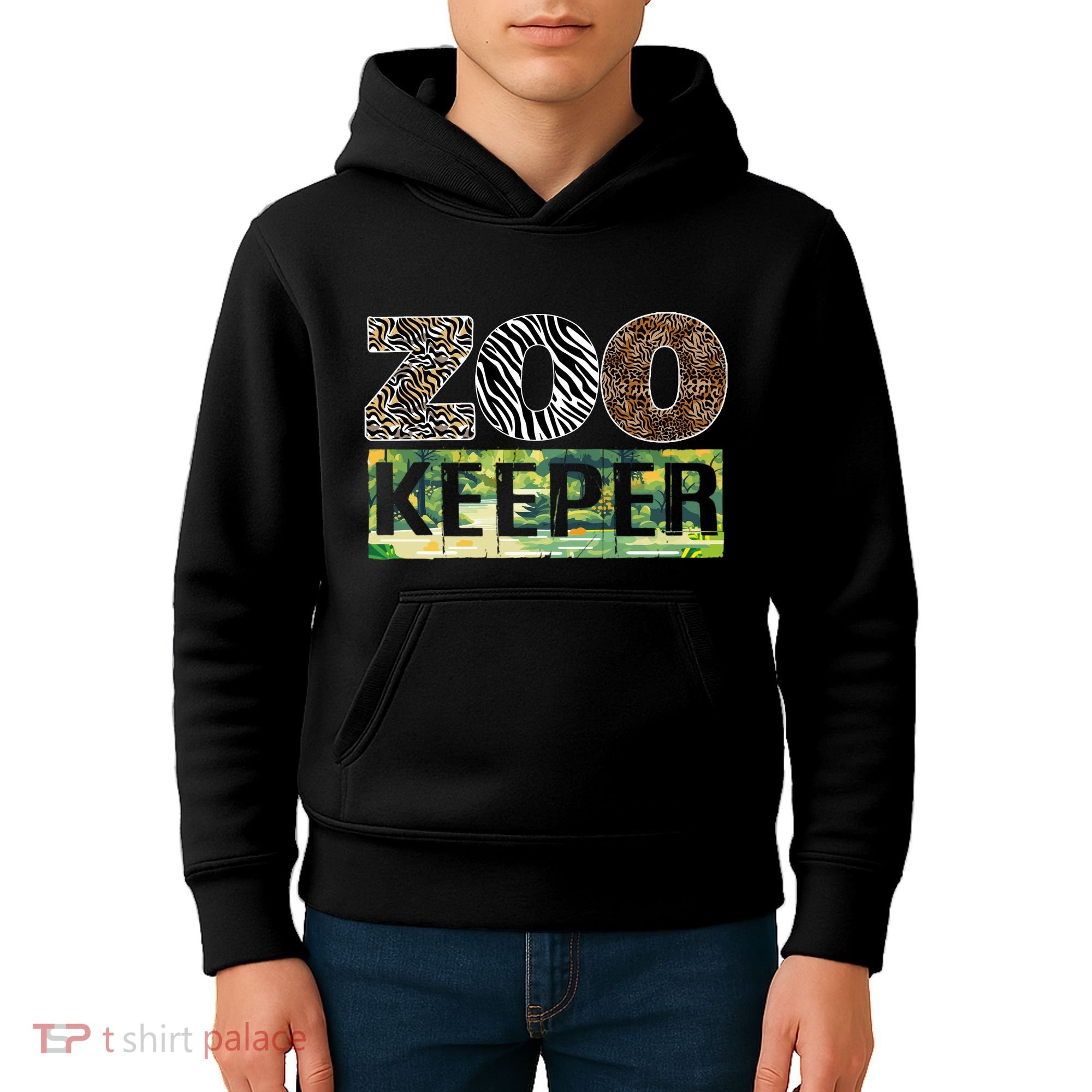 Wildlife Animals Zoo Keeper Graphic Kids Hoodie