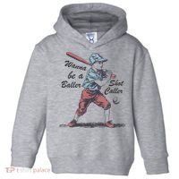 Wanna Be A Baller Shot Caller Toddler Hoodie thumb 0