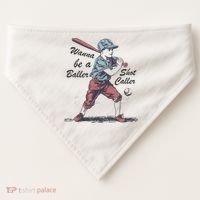 Wanna Be A Baller Shot Caller USA-Made Doggie Bandana thumb 0