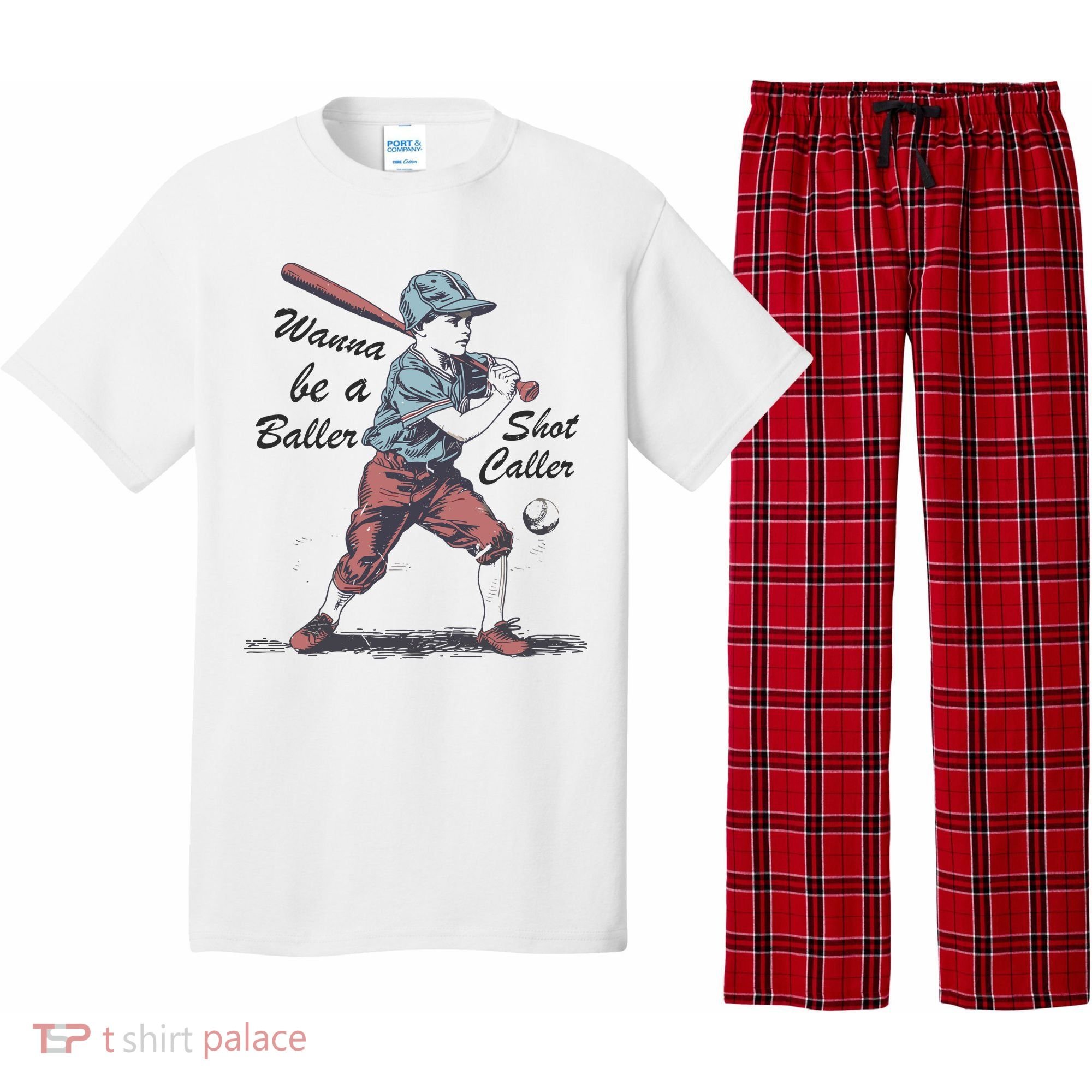 Wanna Be A Baller Shot Caller Pajama Set