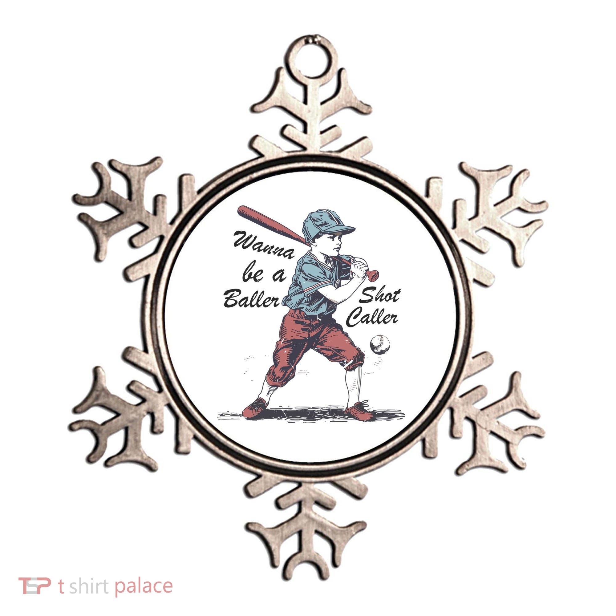 Wanna Be A Baller Shot Caller Ornament