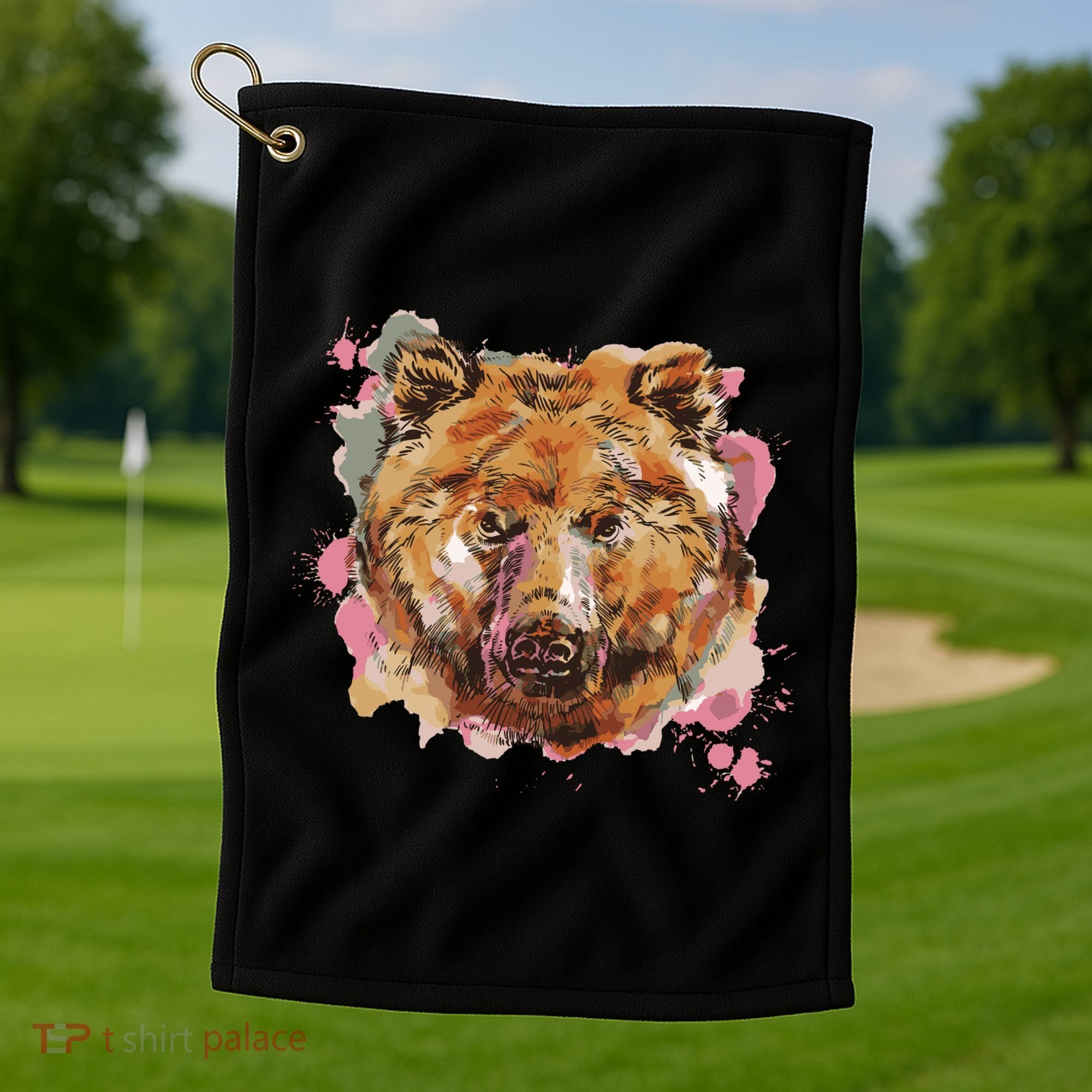 Wild Bear Art Golf Towel