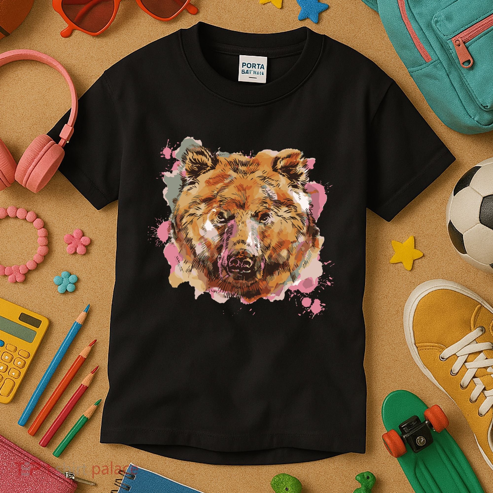 Wild Bear Art Kids T-Shirt