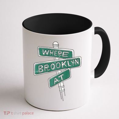 Where Brooklyn At Coffee Mug back