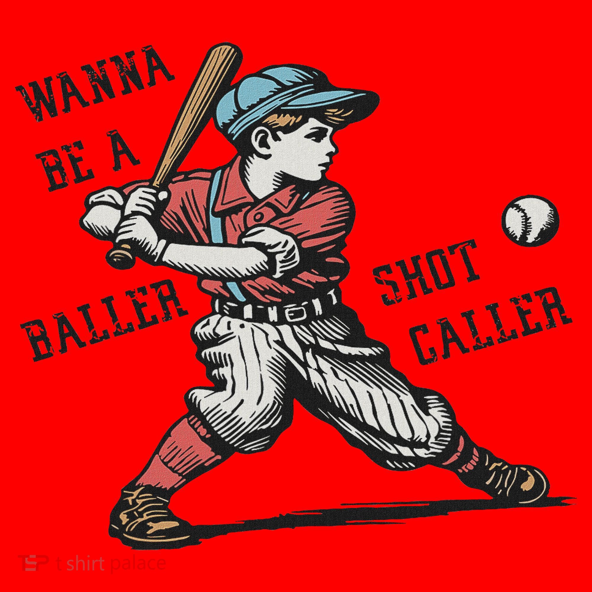 Wanna Be A Baller Shot Caller Retro Game Day Baseball Boy Santa Hat