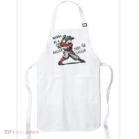 Wanna Be A Baller Shot Caller Retro Game Day Baseball Boy Apron thumb 0