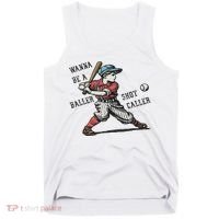 Wanna Be A Baller Shot Caller Retro Game Day Baseball Boy Tank Top thumb 0