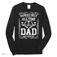 World's Best All Time #1 Dad Long Sleeve Shirt thumb 0