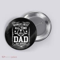 World's Best All Time #1 Dad Button thumb 0