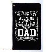 World's Best All Time #1 Dad Golf Towel thumb 0