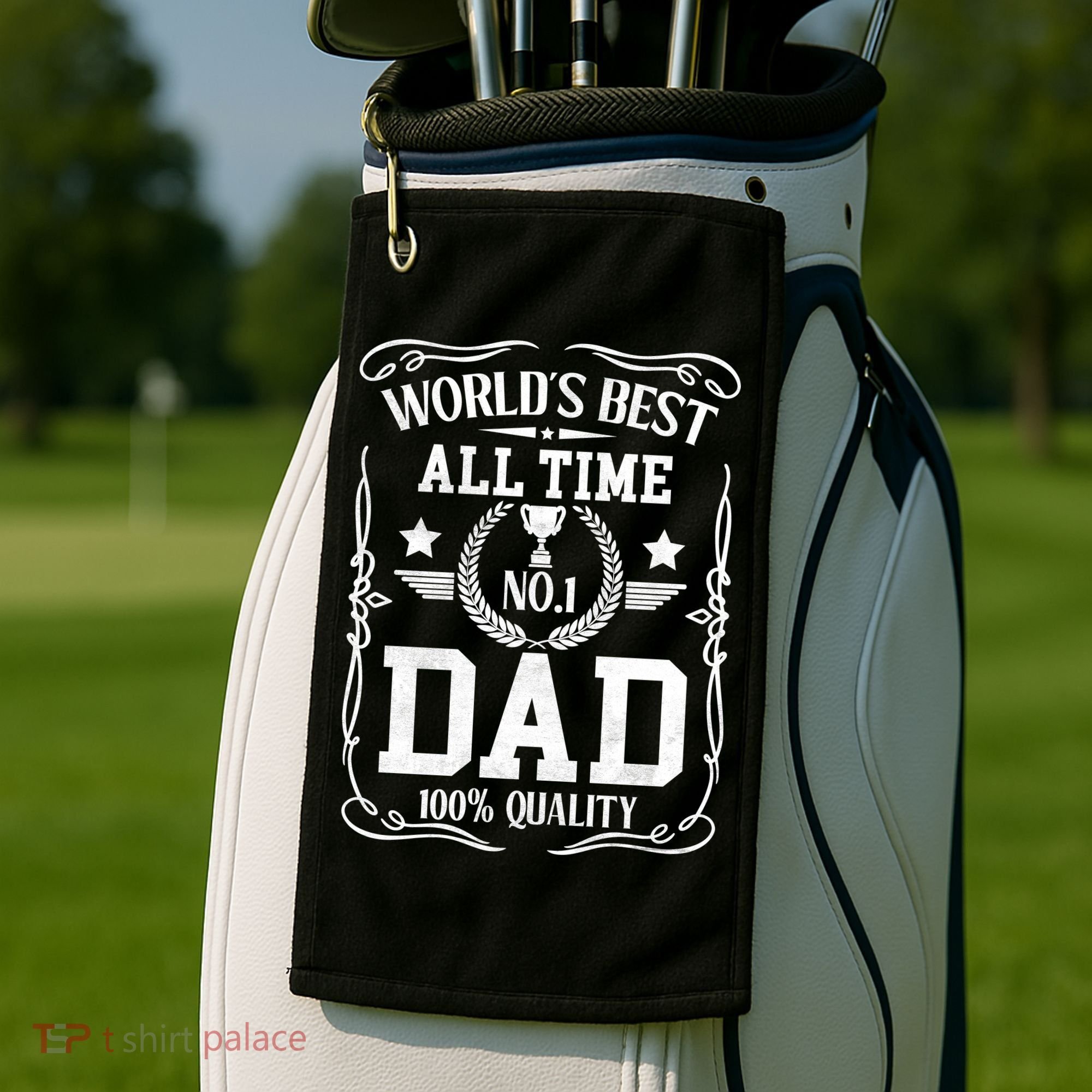 World's Best All Time #1 Dad Golf Towel