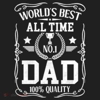 World's Best All Time #1 Dad Golf Towel thumb 3