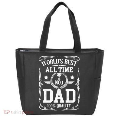World's Best All Time #1 Dad Tote Bag