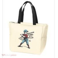 Wanna Be A Baller Shot Caller Retro Game Day Tote Bag thumb 3