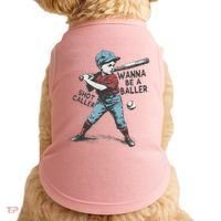 Wanna Be A Baller Shot Caller Retro Game Day Doggie Tank thumb 0