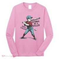 Wanna Be A Baller Shot Caller Retro Game Day Long Sleeve Shirt thumb 0