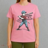 Wanna Be A Baller Shot Caller Retro Game Day T-Shirt thumb 4