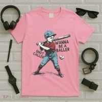 Wanna Be A Baller Shot Caller Retro Game Day T-Shirt thumb 5