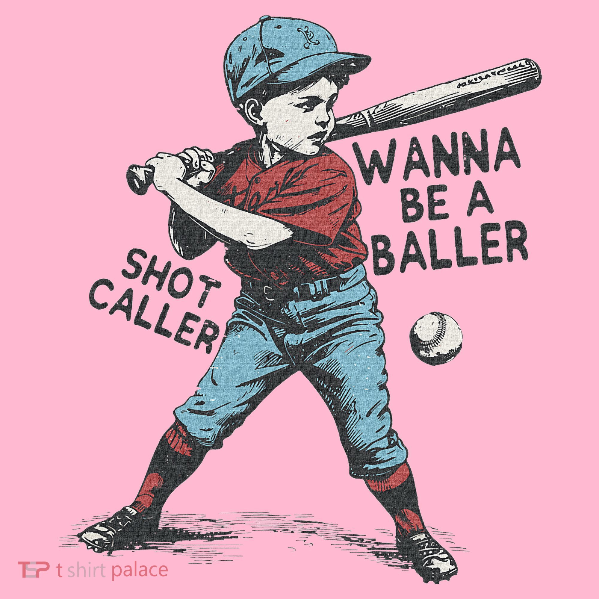 Wanna Be A Baller Shot Caller Retro Game Day T-Shirt
