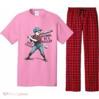 Wanna Be A Baller Shot Caller Retro Game Day Pajama Set thumb 0