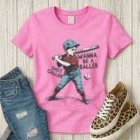 Wanna Be A Baller Shot Caller Retro Game Day Women's T-Shirt thumb 3