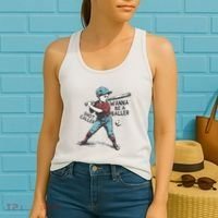 Wanna Be A Baller Shot Caller Retro Game Day Women's Tank Top thumb 2