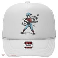 Wanna Be A Baller Shot Caller Retro Game Day Hat thumb 0