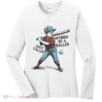 Wanna Be A Baller Shot Caller Retro Game Day Women's Long Sleeve Shirt thumb 0