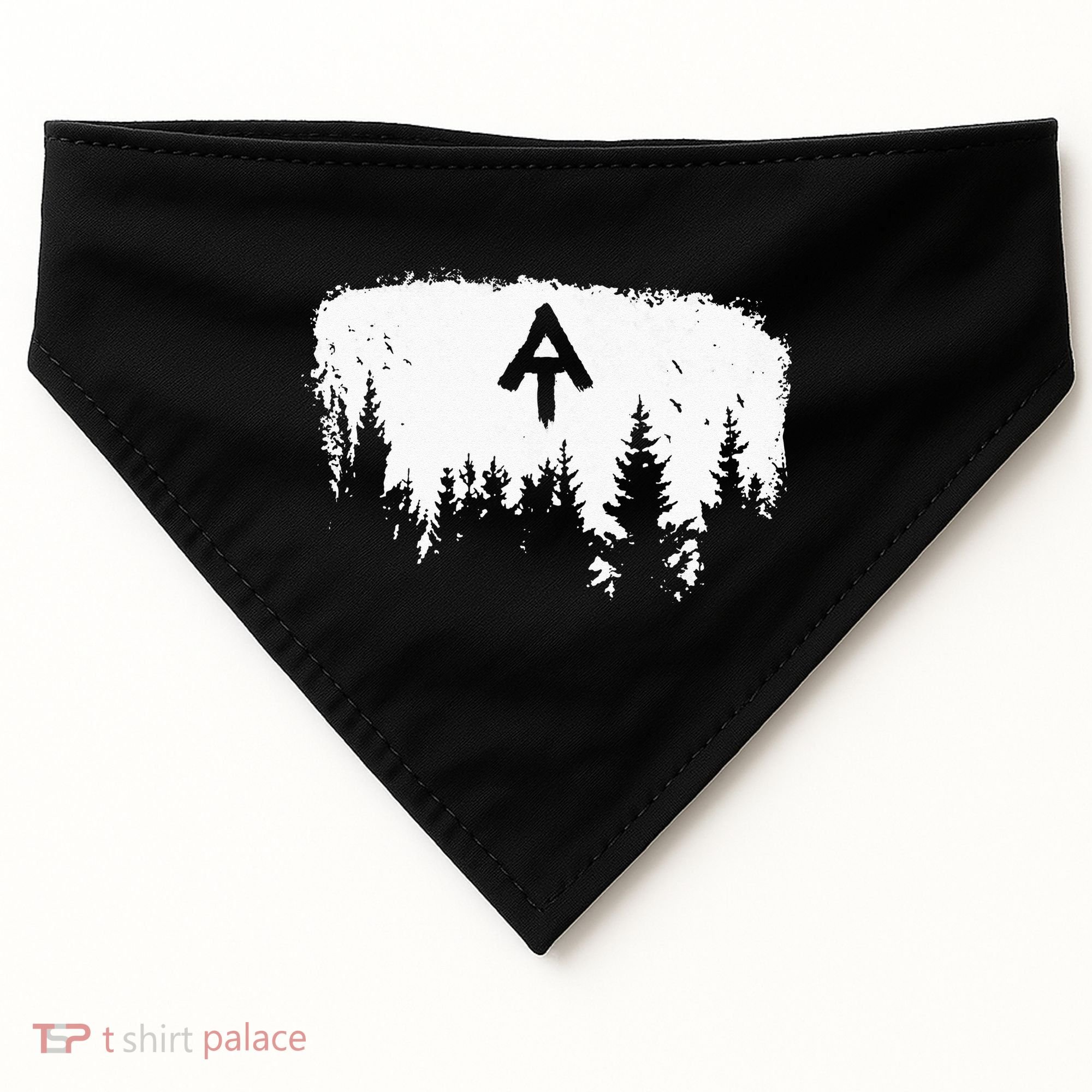 White Blaze Appalachian AT Trail Minimalist Pine Tree Hike USA-Made Doggie Bandana