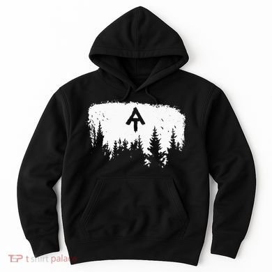 White Blaze Appalachian AT Trail Minimalist Pine Tree Hike Hoodie